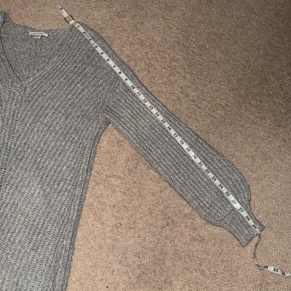 American Eagle Vneck Mini Sweater Dress Women's Gray size S - Picture 8 of 9